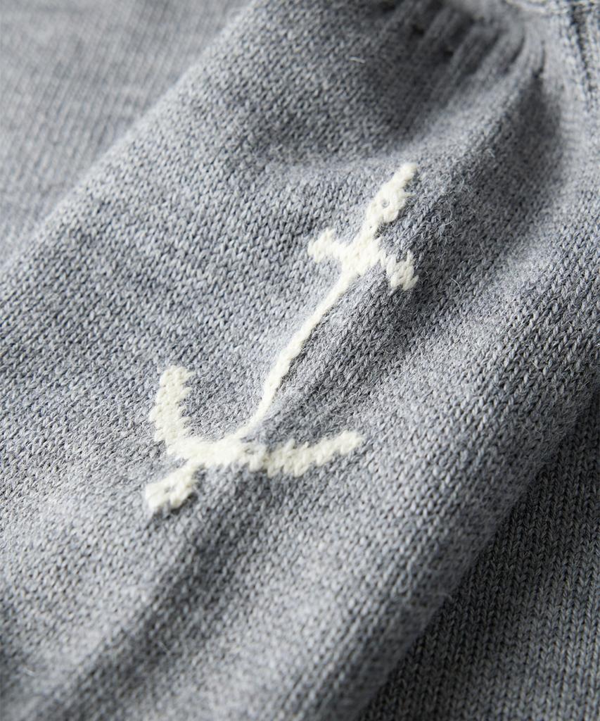 Geonjiulleunseu Fisherman Whole Garment Sweater - Mid Grey