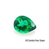 AGL Certified Pear-Shaped Zambian Cultured Emerald Loose Stone