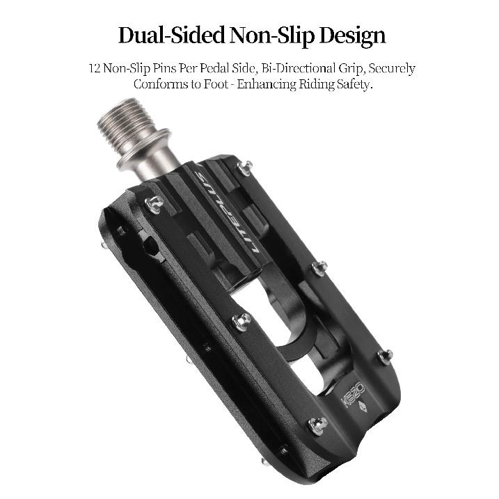 Pedal Plegable Ultraligero Liteplus K620 para Bicicleta, Aleación de Aluminio, 3 Rodamientos, Pedales Antideslizantes Doble Cara para Pedal de Bicicleta Brompton