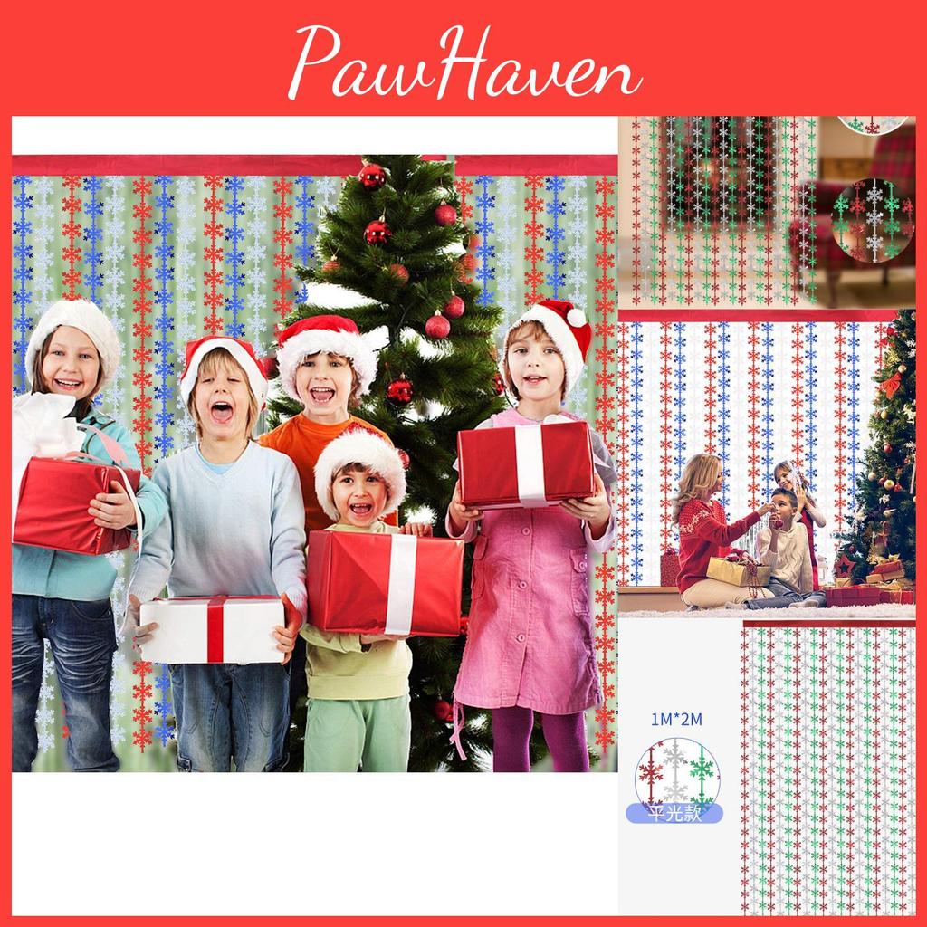 Festive Snowflake Holiday Rain Curtain Decoration In Stylish Colors For Christmas Parties