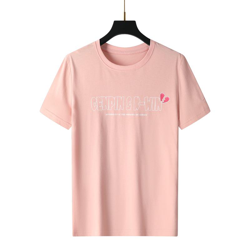 Spring-Summer Women's Casual Crew Neck Short Sleeve Solid Color Loose T-Shirt