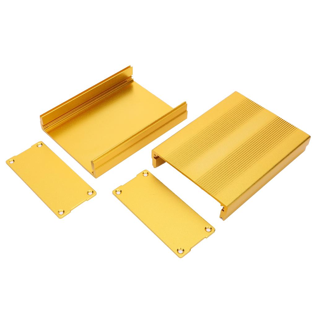 Split Type Housing Project Box Golden Enclosure Case Aluminium Alloy Waterproof for GPS Decoder Circ