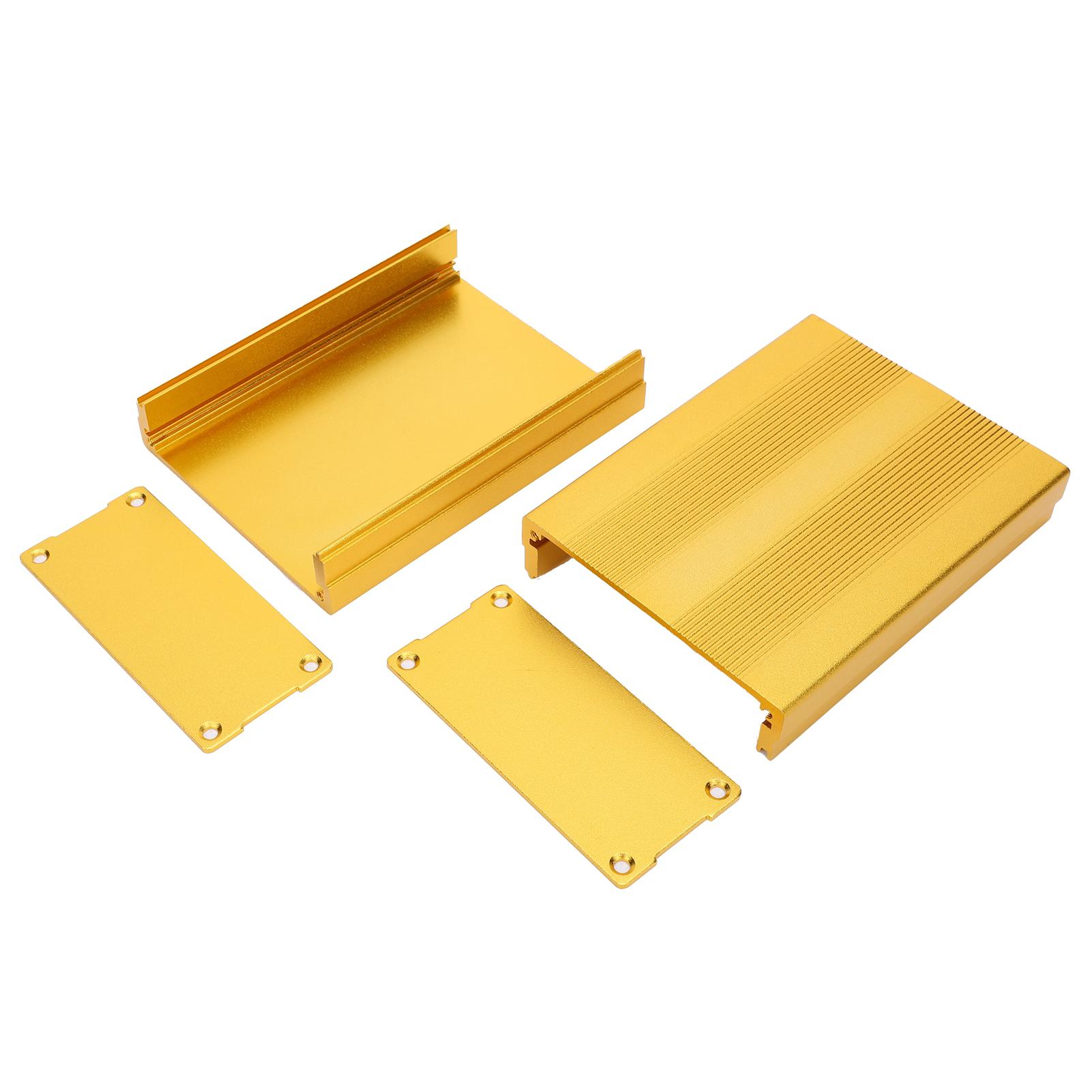 

Split Type Housing Project Box Golden Enclosure Case Aluminium Alloy Waterproof for GPS Decoder