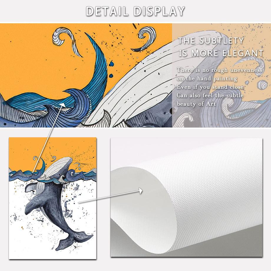 Watercolor Bear Rabbit Whale Dog Eagle Frog Wall Art Canvas Painting Nordic Posters And Prints Pictures For Living Room Decor