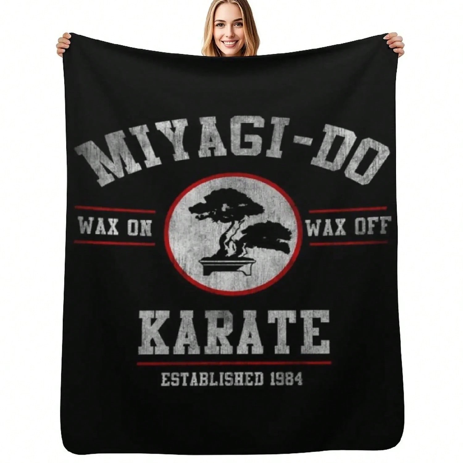 Karate T-ShirtMiyagi Do Karate Wax On Wax Off Throw Blanket Stuffeds Blankets Ands Loose Blanket S разноцветный