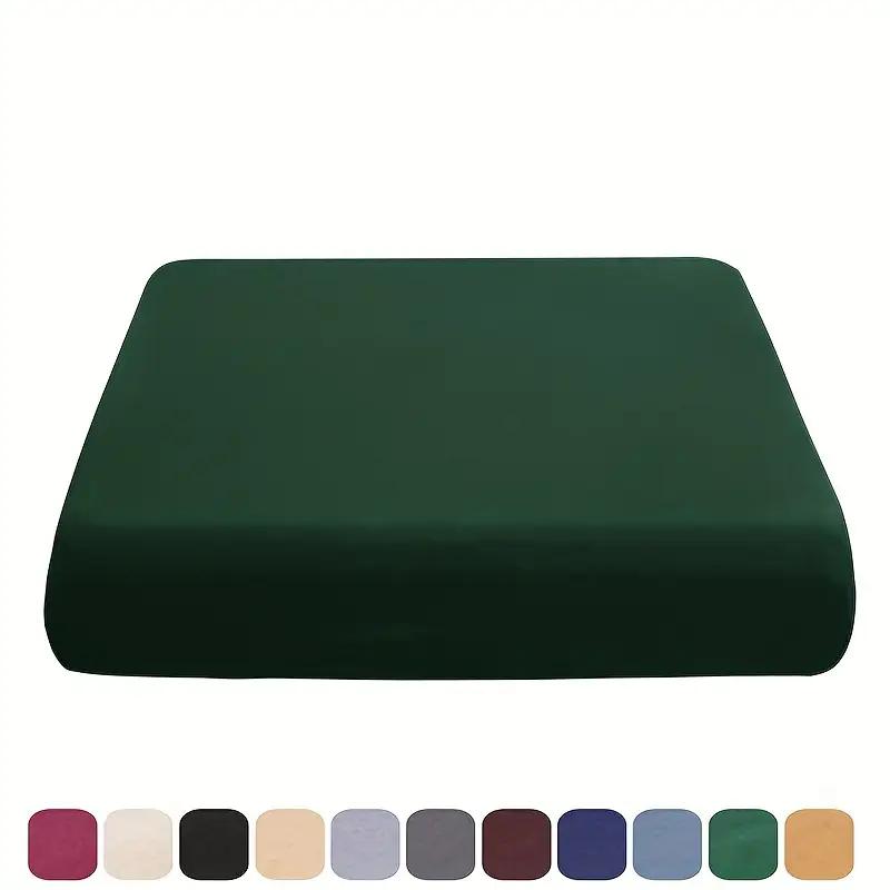1pc Spandex Cushion Cover Solid Color Elastic Sofa Cover Pet-friendly Couch Protective Case Furniture Protector for Living Room