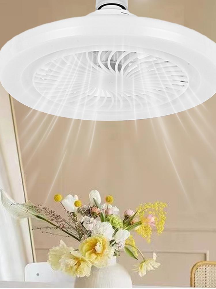 Modern Ceiling Fan With Remote Control Lighting Lamp E27 Converter Base For Bedroom And Living Room Smart Ceiling Fan Lam