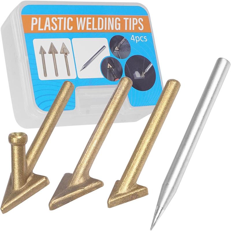 Car Bumper Plastic Repair Tool Kit Electric Soldering Iron Leveling Tip Welding Triangle Copper Head for Auto Bumper Maintenance