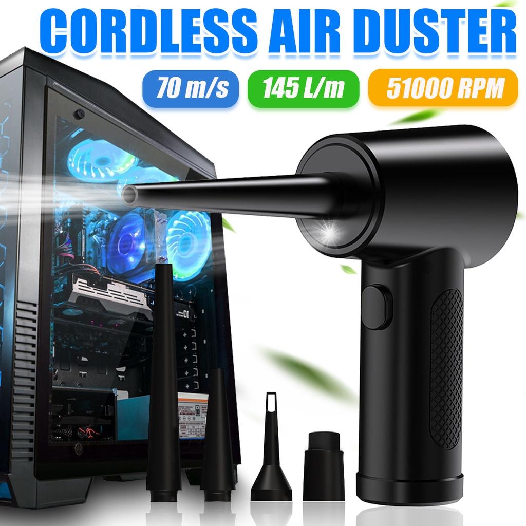 51000 RPM Cordless Air Duster Electric Air Blower Compressed Dust Blowing Guns Handheld PC Camera Keyboard Cleaner 68W DC 5V