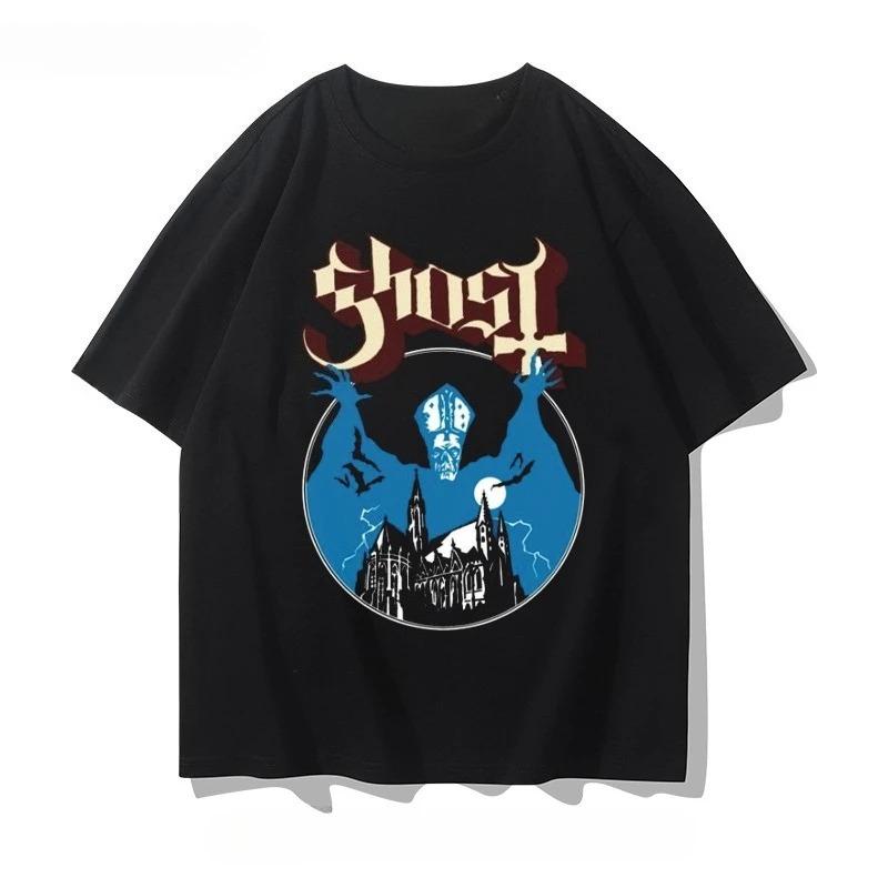 

2025 Summer Ghost B.C Band Metal Commemorative T-shirt Papa Swedish Hard Men s and Women s Short-sleeved Shirts 4XL