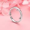 925 Sterling Silver Cute Cat Ear Open Ring - Stylish Women's Wedding Party Gift Jewelry Accessories