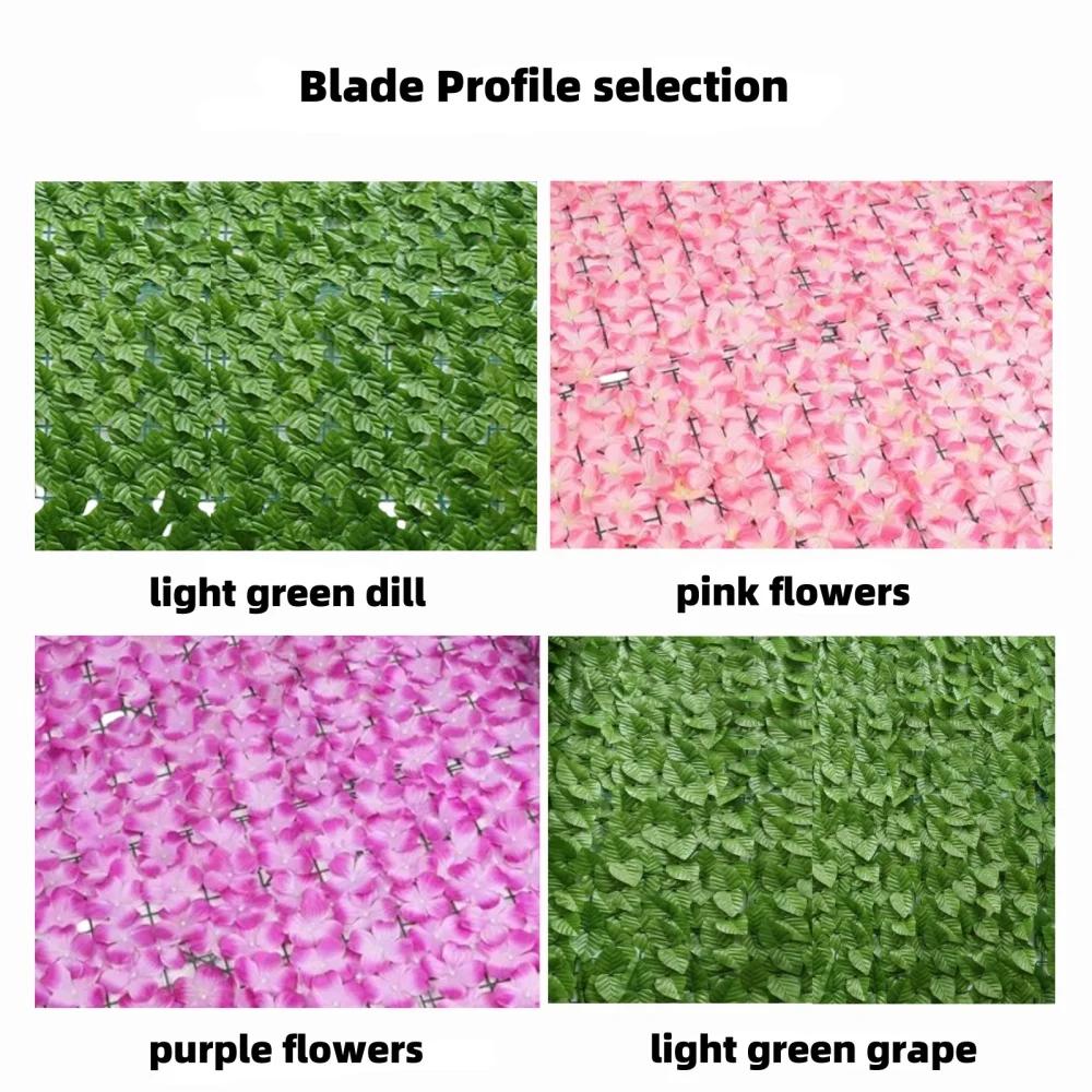 50X100cm Artificial Flowers Leaves Fence Removable Outdoor Garden Decoration Hedge Privacy Protection Green Leaf Flower Wall
