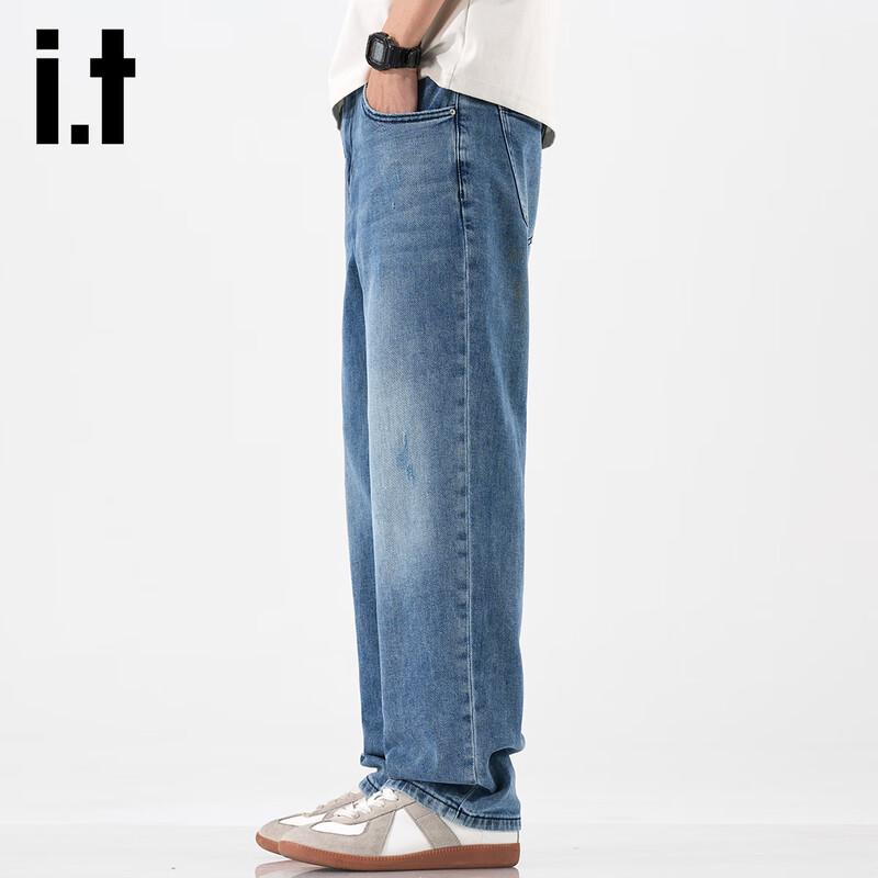 Izzue IT Men's American High Street Straight-Leg Stretch Jeans