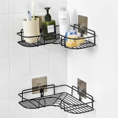 1x Edelstahl Badezimmer Eckregal Dusche Shampoo Seife Kosmetik Regale Bad Zubehör Lagerung Organizer Rack Halter