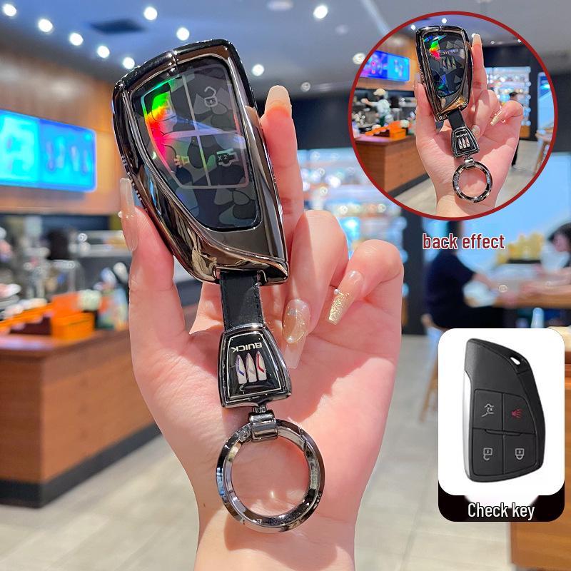 High-End Full-Coverage Metal Key Fob Case for Buick Envision Plus, Envision S/GS, and LaCrosse Cars
