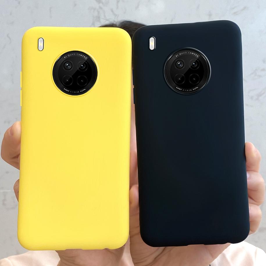 Simple Candy Color Silicone Cover For Huawei Y9A 2020 Case FRL-22 FRL-23 HuaweiY9a Mobile Phone Case on Huawei Y9A Y 9A Soft Bag