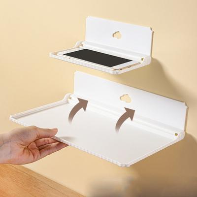 Bohrfreies Wandmontiertes Aufbewahrungsregal Tablett Handyhalter Neuer Badezimmer-Organizer Badezimmer