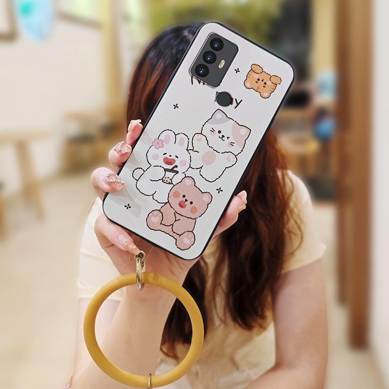 Cartoon Waterproof Phone Case For TCL 30SE/30E/306/305/Sharp Aquos V6/V6 Plus Cute Solid Color Protective Anti-knock