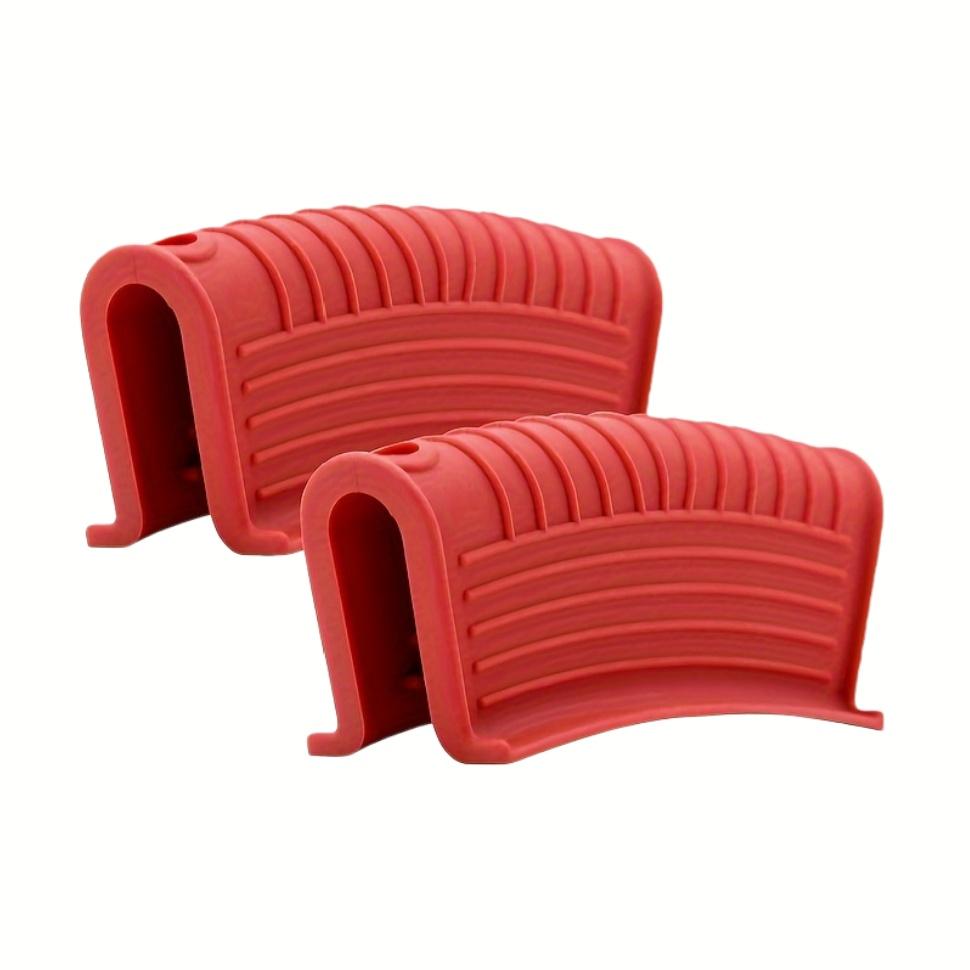 2/4pcs Heat-Resistant Silicone Handle Covers Non-Slip Pots Ear Clip Holder for Oven Baking Pan Protective Grips Kitchen Cookware