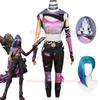 In Stock Game LOL Arcane 2 Loose Cannon Jinx Cosplay Costume Crit Prodigy Jinx Cosplay Skin Outfit Wig Women Carnival Costume