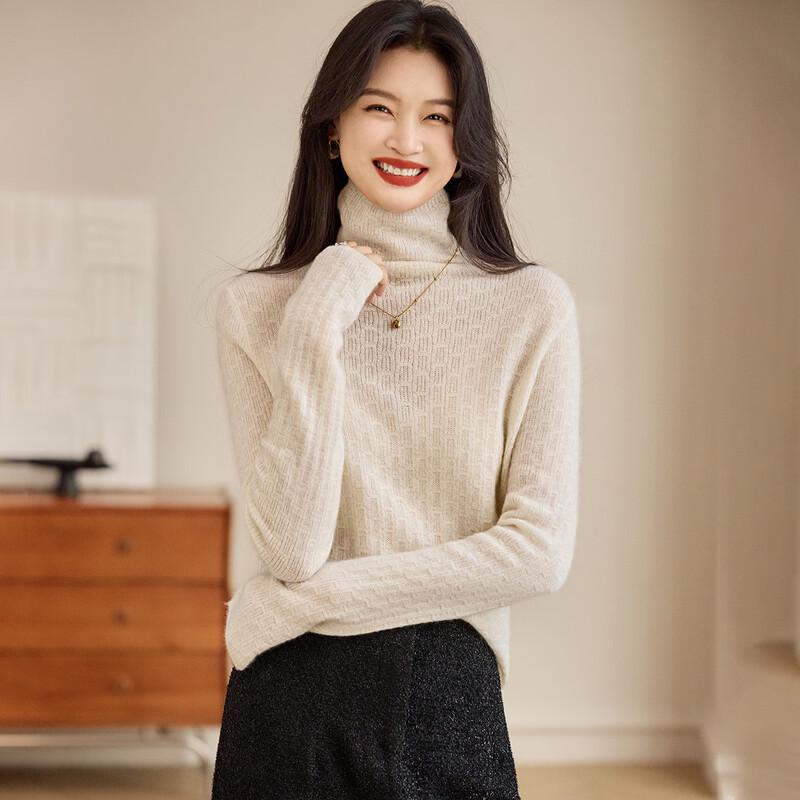 Srcr Women's 100% Cashmere High-Neck Knit Sweater