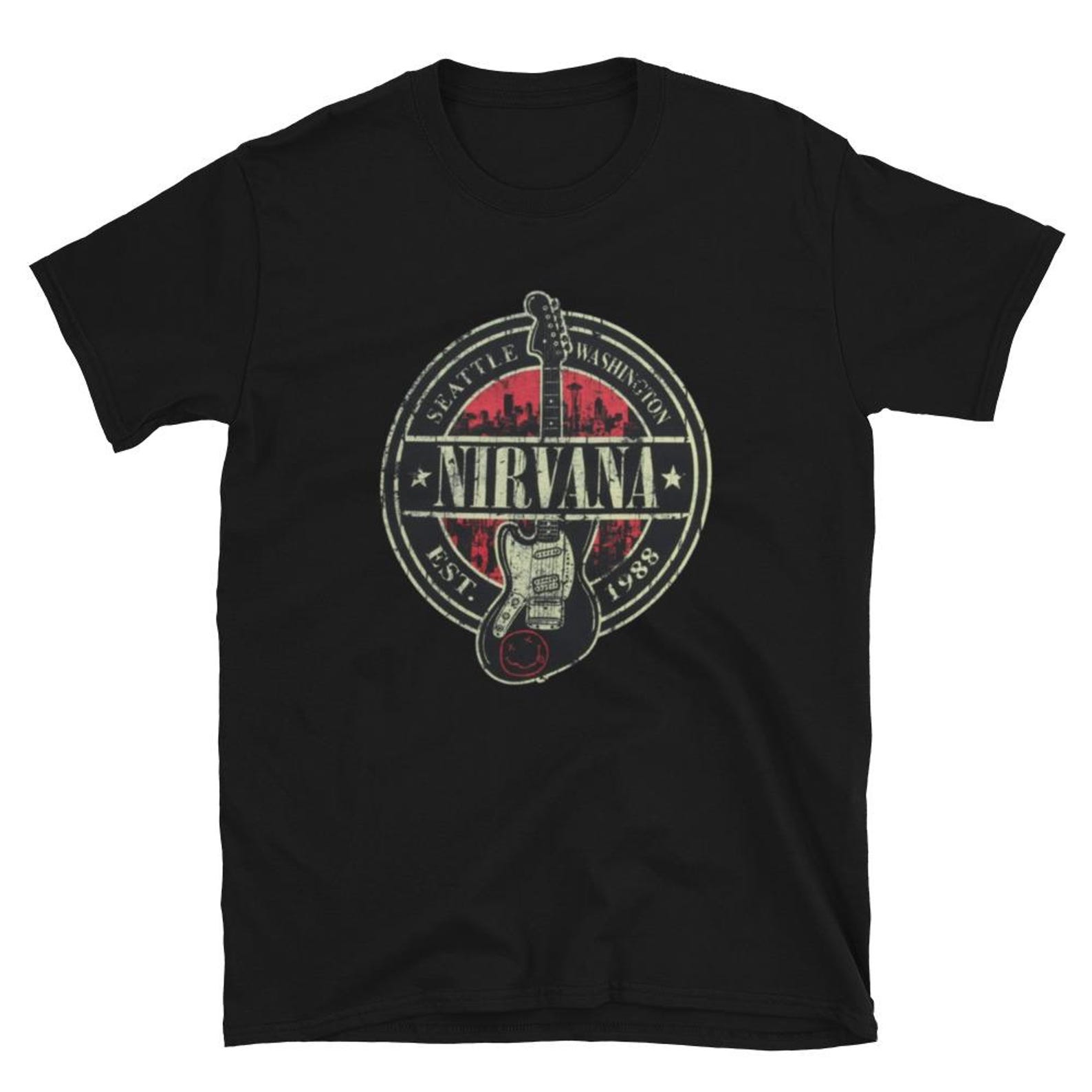 Nirvana Graphic Band T shirt | Grunge Rock Tee | Vintage-Inspired Alternative Shirt | Unisex Music T shirt S