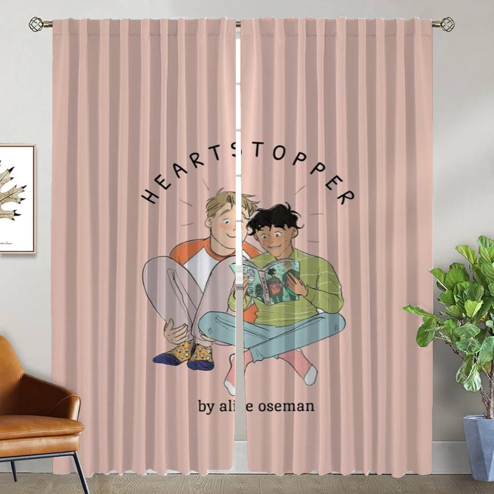 

Heartstopper Разделительные шторы для гостиной Шторы для комнаты 2 Панельные шторы Домашний интерьер Шторы Украшения на Хэллоуин W50xH70cmx2pcs-CL