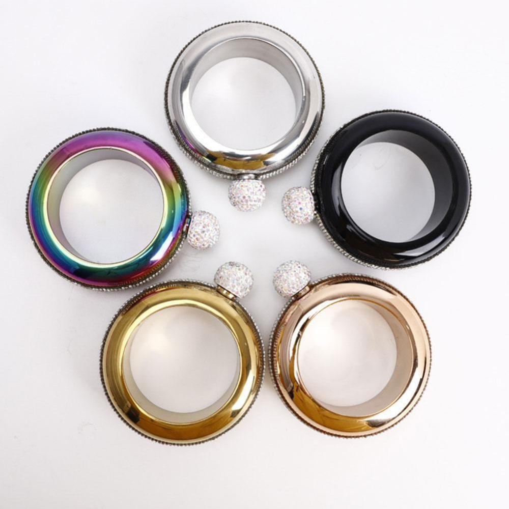 Stainless Steel Women Bracelet for Wine Gifts Bracelet Bottle Portable Hip Flask