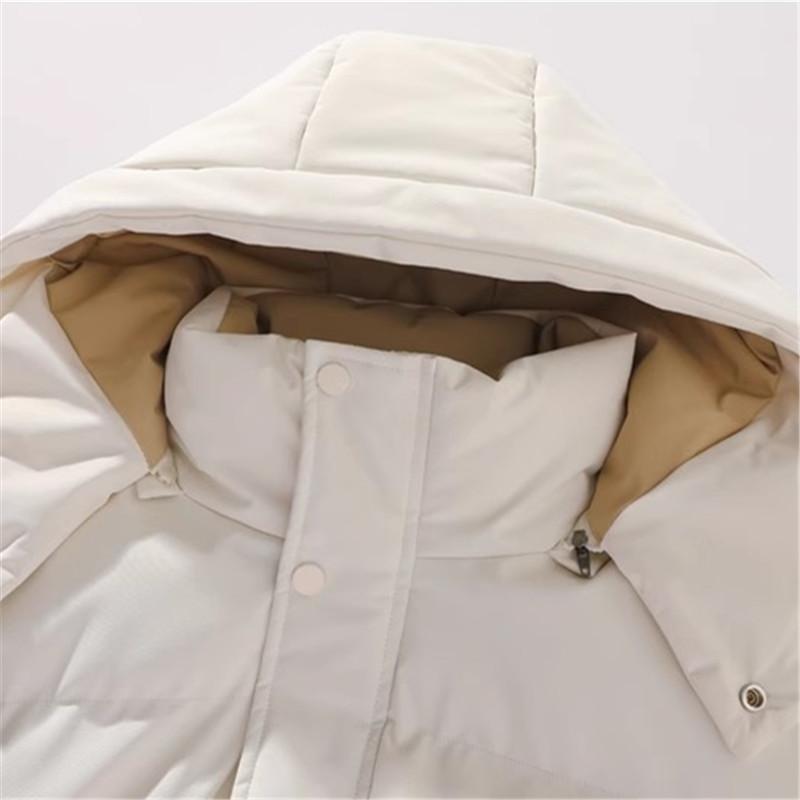 Autumn Winter Men's Hooded Parkas Loose Warm Casual Outerwear Men Solid Color Windproof Jackets Hat Detachable Couple Parkas