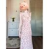 Sweet little fly sleeve suspender floral dress children's summer new seaside vacation temperament long dress