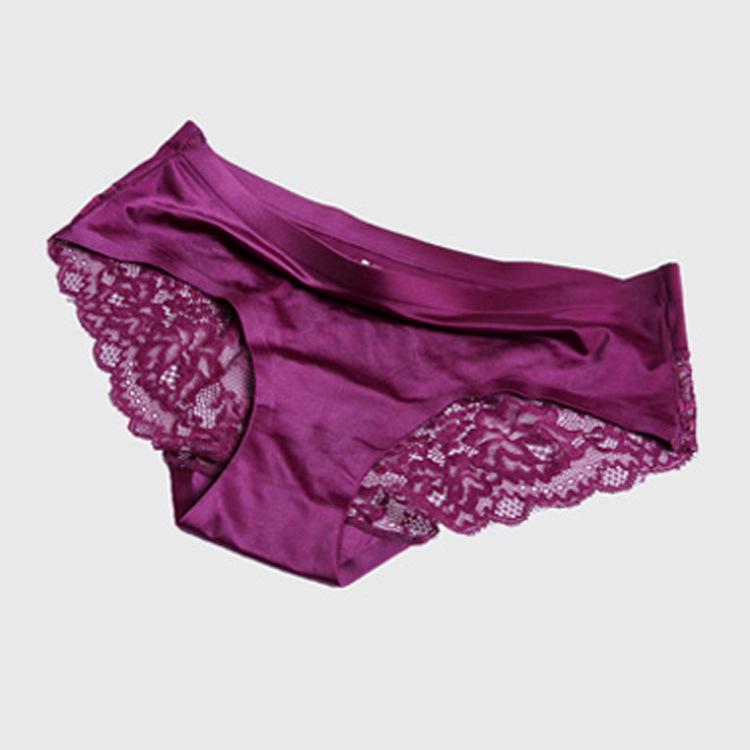 Luxury Pearlescent Lace Patchwork Seamless Women's Panties