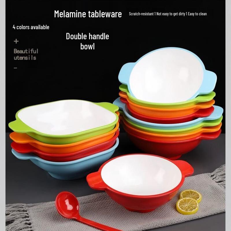 A5 Melamine Double-Handle Restaurant Bowl