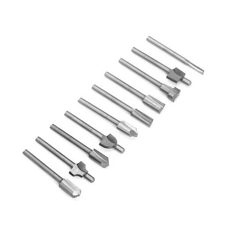 HSS Wood Router Bits Files Titanium Coated Mini 3mm Wood Cutter Milling Fits Dremel Rotary Set Carpenter Tool