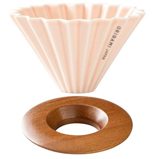 

ОРИГАМИ Матовый Розовый Маленький Дриппер Деревянный Держатель для Дриппера Набор (для 1-2 человек) + розовый