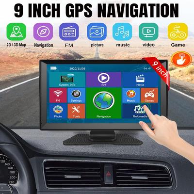 9palcová gps navigace pro osobní automobil příslušenství s velkou obrazovkou Nástroje HD kapacitní Navigator 2024 Aktualizace zdarma mapa Evropy 8GB