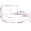 Vidaxl Letto Continentale Con Materasso, Nero, Tessuto 160X200 Cm