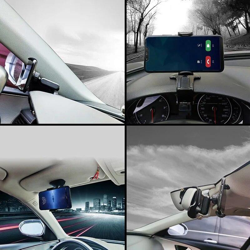 Car Phone Holder For Dash Board Portable Car Holder Mount Stand Gps Auto Clip Smartphone Stand Bracket For Iphone Samsung Xiaomi