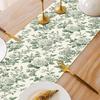 Vintage Golden Floral Table Runner, Dining Table Decoration, Home Decor Tablecloth Women's clothing