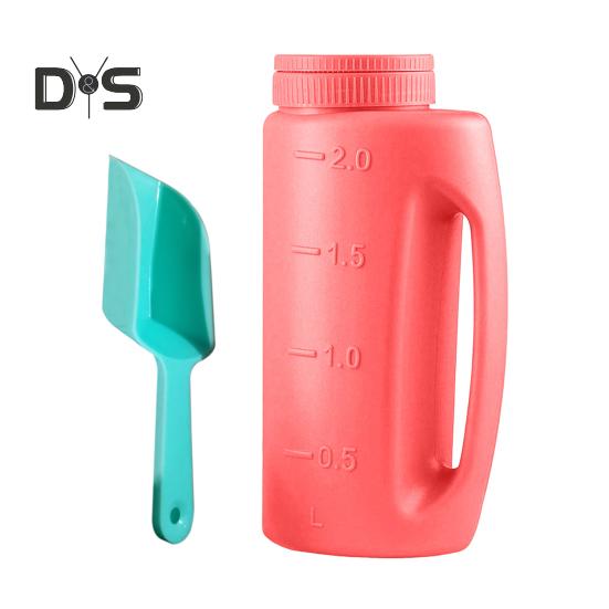 

Ручной разбрасыватель соли 2 л Разбрасыватель удобрений с регулируемыми режимами открытия Ручной разбрасыватель с совком для семян Размораживатель льда Sets красный