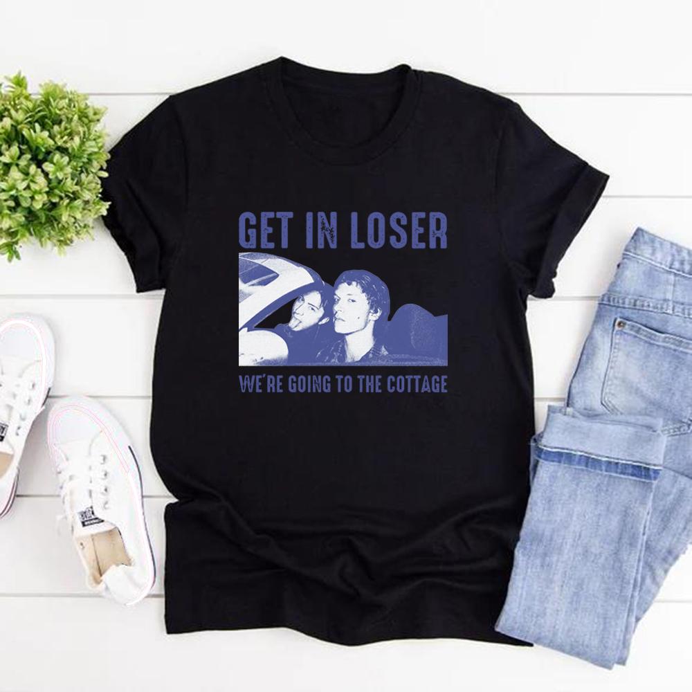 Komm rein, Verlierer, wir fahren zur Hütte T-Shirt Beheizte Rivalität Inspiriertes T-Shirt Damen T-Shirt Vintage Kurzarm Streetwear Top