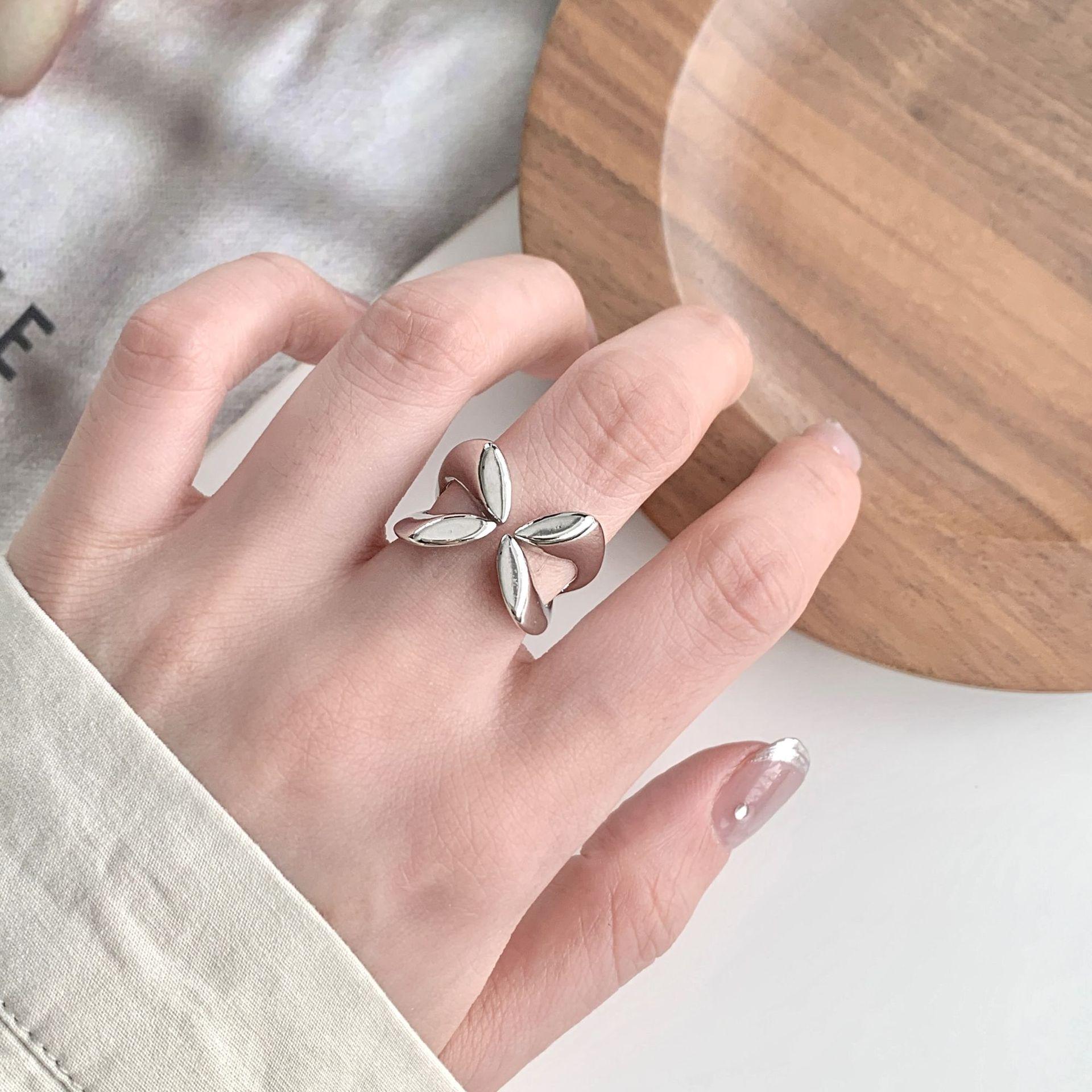 Exquisite Geometric Petal Ring: Luxurious, Versatile, and Adjustable Women s Trendy Index Finger Jewelry Adjustable Open