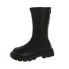 Mädchenstiefel Winter Neu Mädchen Mid-Top Stiefel Vielseitige Plüsch Kinderstiefel Mode Mädchen Langschaftstiefel Rutschfeste Mädchenschuhe