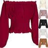 Dame Top Off-Shoulder Langærmet Bluse til Halloween Kostume