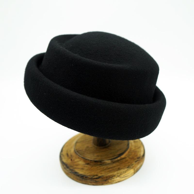 

Japanese Retro White Black Brown Camel Woolen Beret Women S Autumn And Winter French Elegant Curled Top Hat M（56-58cm）