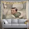 1pc Funny Meme Polyester Tapestry 2D Print Wall Hanging for Bedroom Living Room Home Decor Humorous Gift for Room Wall Decoratio