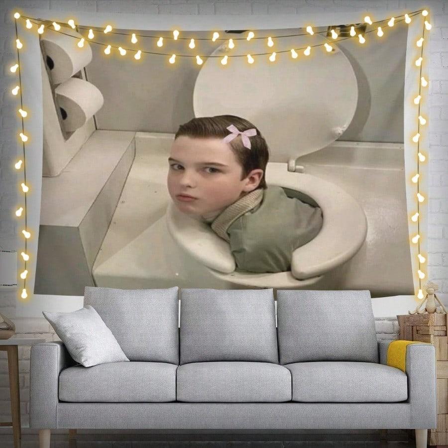 1pc Funny Meme Polyester Tapestry 2D Print Wall Hanging for Bedroom Living Room Home Decor Humorous Gift for Room Wall Decoratio