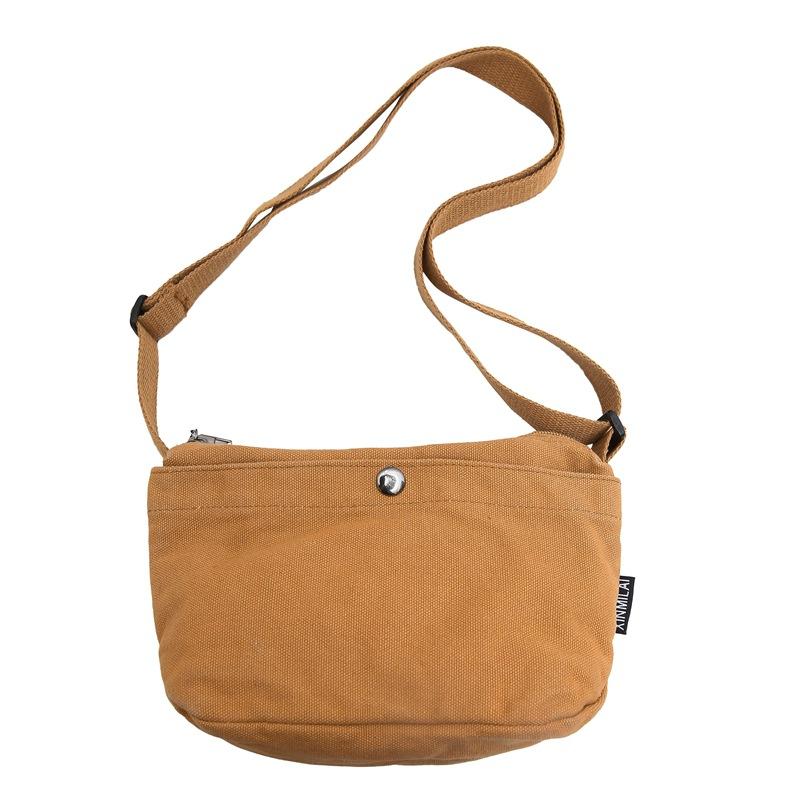 

Повседневная универсальная сумка женская 2025 популярная новая модная холщовая на плечо маленькая квадратная сумка студенческая сумка-мессенджер для занятий коричневый