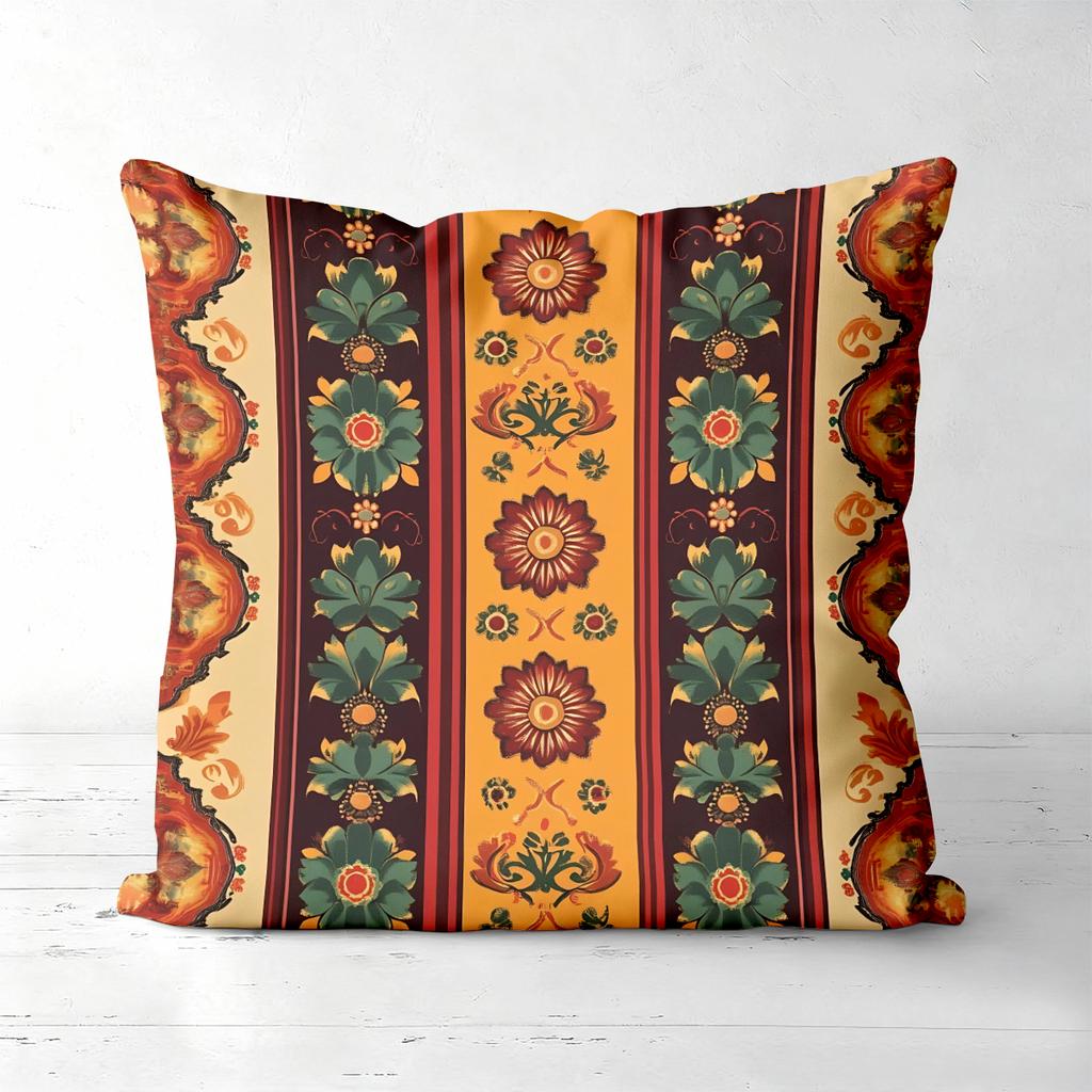 Colorful Floral Patterned Throw Pillows for Home Decor Polyester pillowcase, sofa decorative cushion cov Headboard Pillow