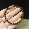 Sandalwood & Red Sandalwood Mini Bamboo Beads 5*7 Bracelet, Vintage Jewelry for Men and Women