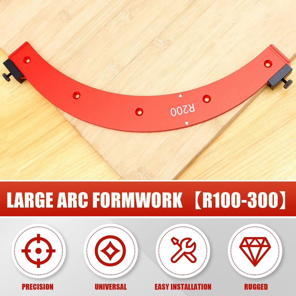 5Pcs Round Corner Radius Templates 5 Size Cutting Auxiliary Aluminum Alloy Corner Trimming Mould Precise for Furniture Woodwork